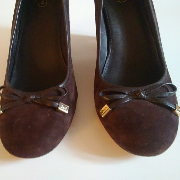 Coach 9M Brown Suede Irene Wedge - Picture 5 of 8